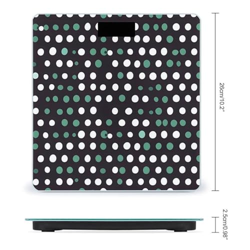 Báscula digital Cute Polka Dot con vidrio templado y pantalla LCD miniatura 2