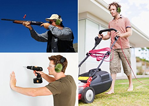 Frieq 37 Db Nrr Sound Technology Safety Ear Muffs With Lrpu Foam For Shooting, Music & Yard Work, Green #TOP4