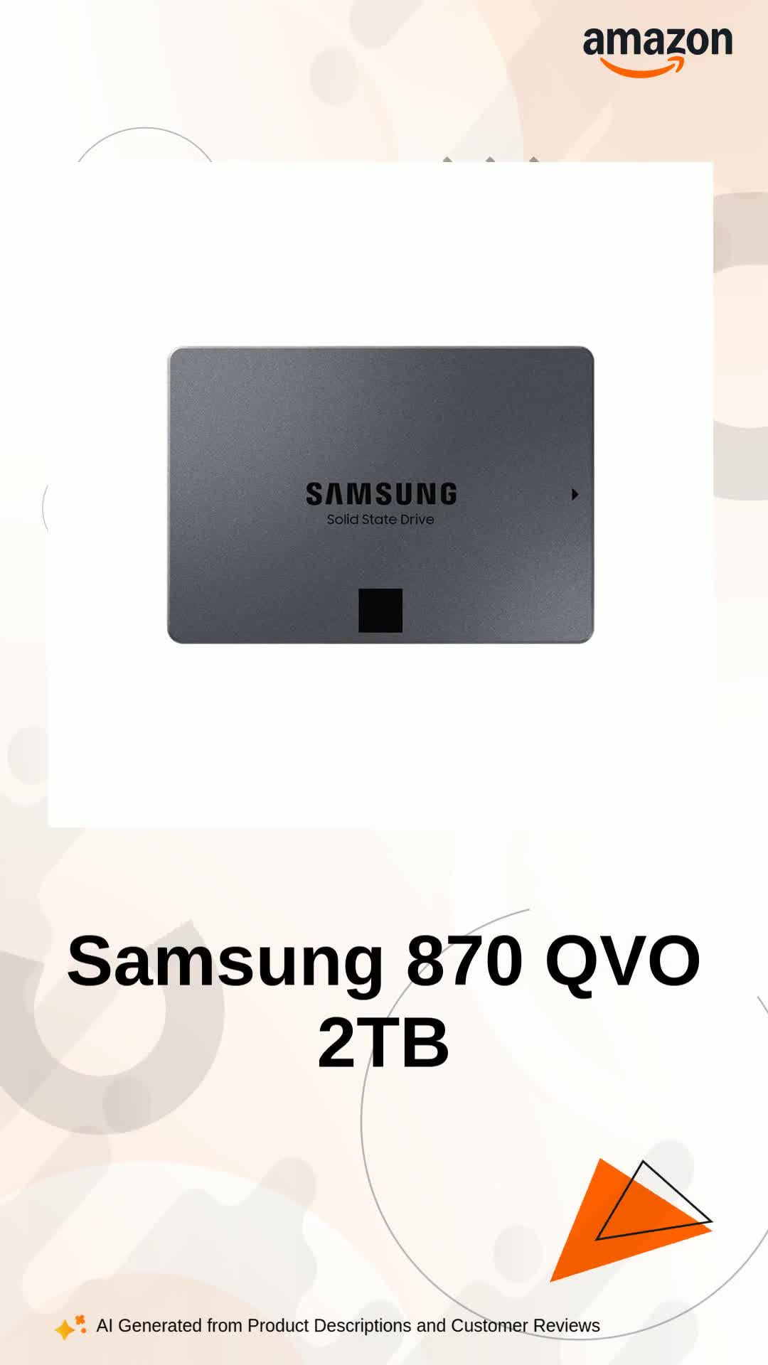 Samsung 870 QVO MZ-77Q2T0BW Disque SSD Interne SATA III 2,5''
