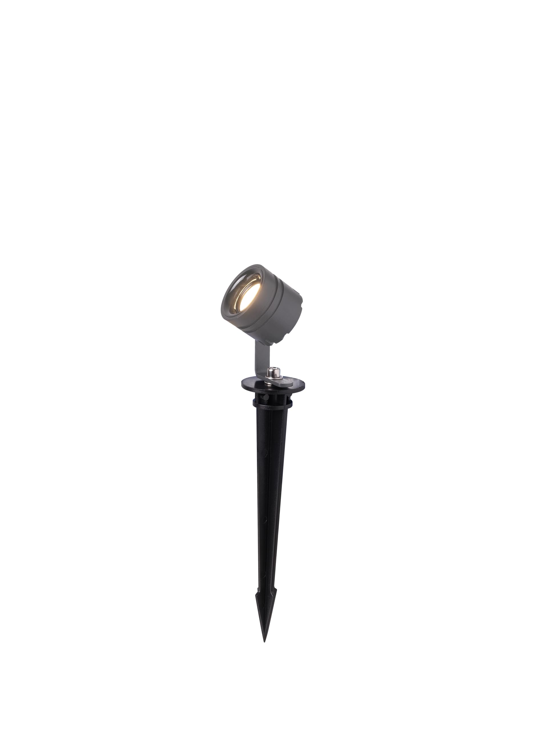 BOLD Zestaw 2 reflektorów ogrodowych LED do systemu 24 V (w zestawie kabel PCW 15 cm, 3000 K, IP65, możliwość ściemniania za pomocą kontrolera Bold Controller) – ciemnoszary