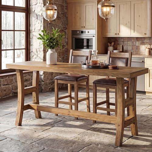 TRIBEWOOD Solid Wood Bar Table