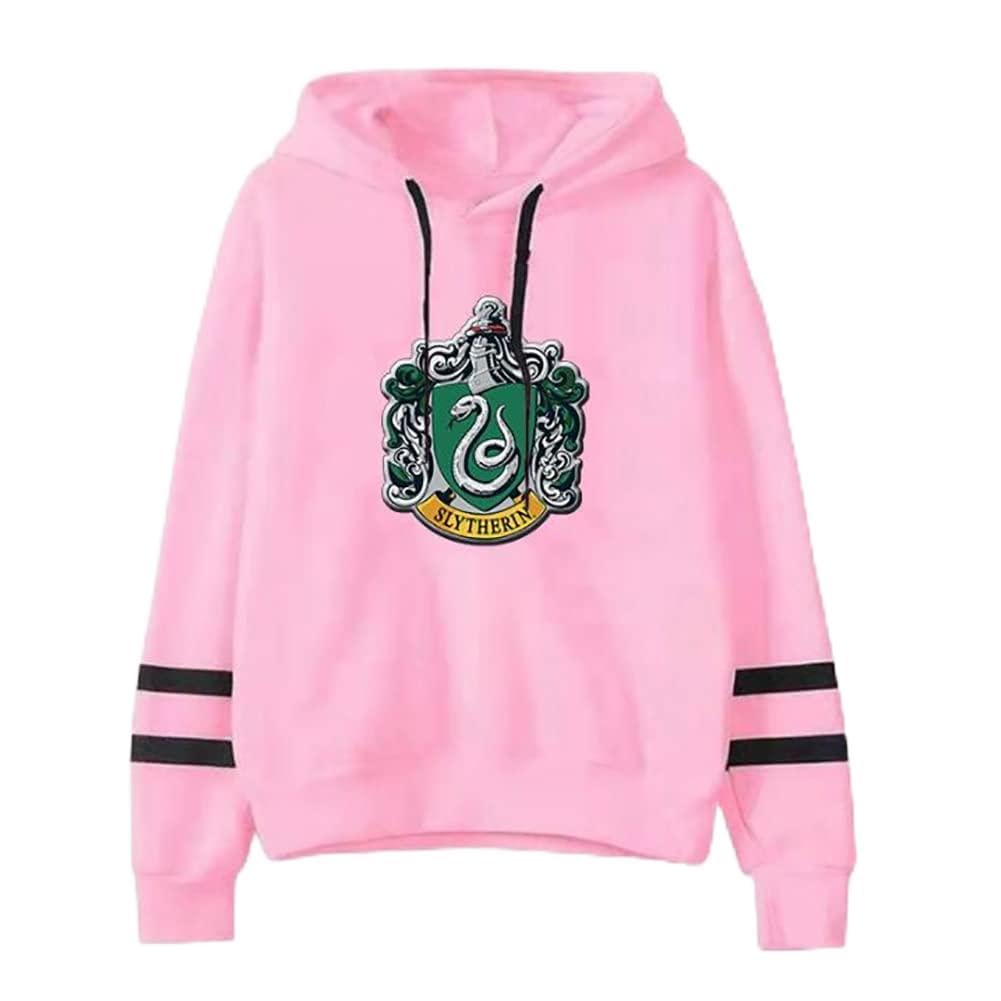 LCARY Spring and Autumn Unisex Adult Slytherin Shield Hoodie Fashion Long Sleeve Sweatshirt