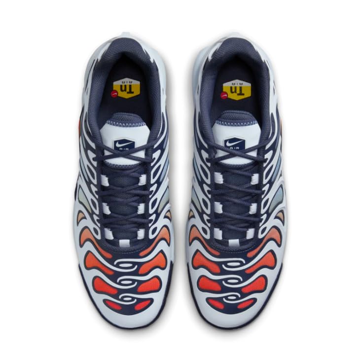 Nike Air Max Plus Drift Men's Shoes (FD4290-004, Football Grey/Aquarius Blue/Total Orange) Size 10.54