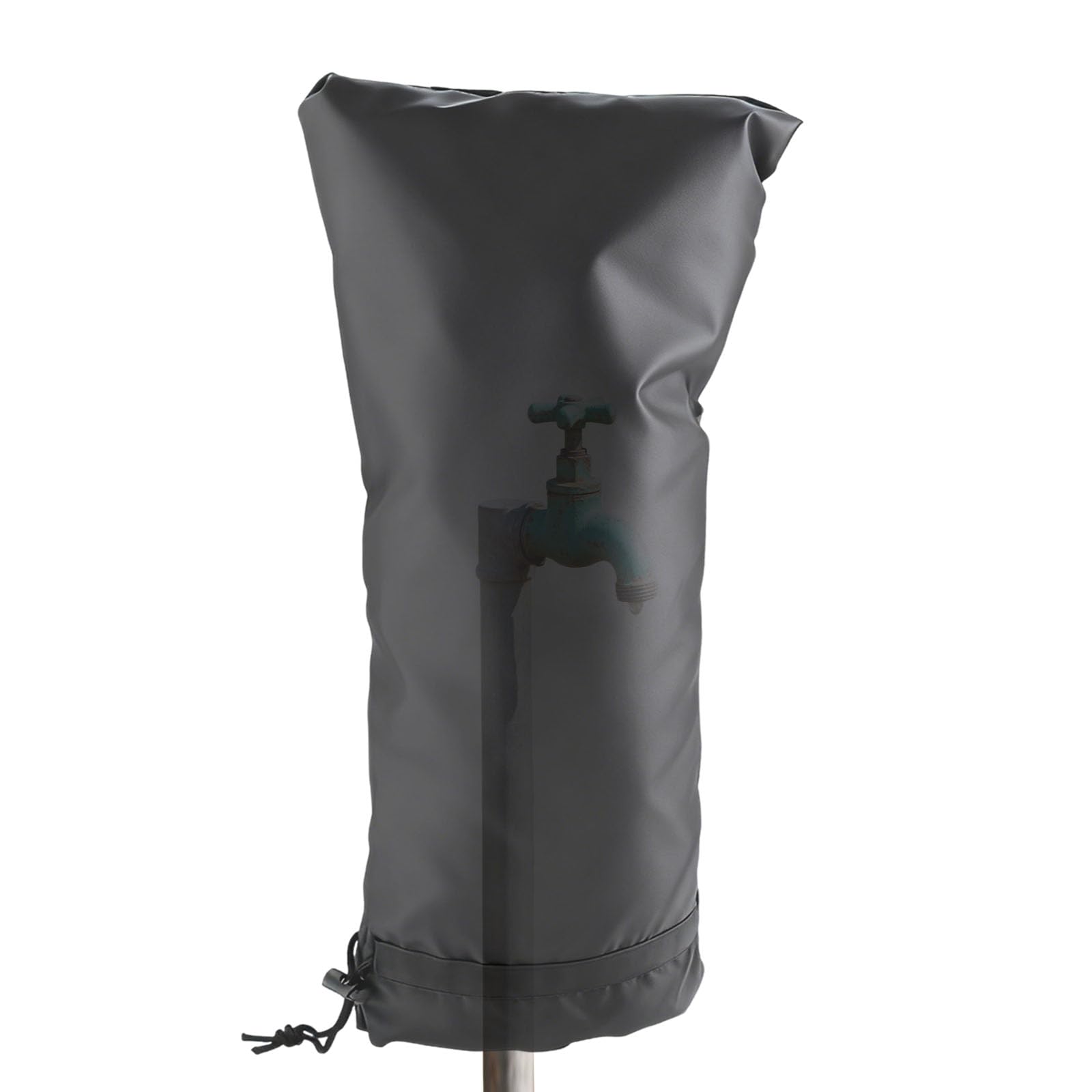DRELD Outdoor Ground-Rising Tap Covers 20x8in for Winter Freeze Protection, 420D Garden Hose Covers Reusable Thicker Waterproof Insulated Cover for Garden Ground Tap, Outdoor Wall-Mounted Shower Head
