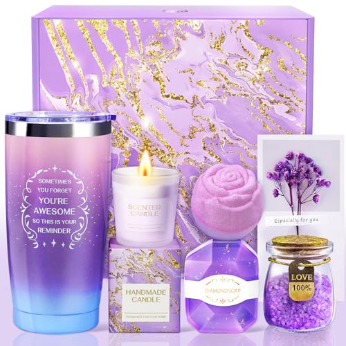christmas gifts for women lavender gift basket front view