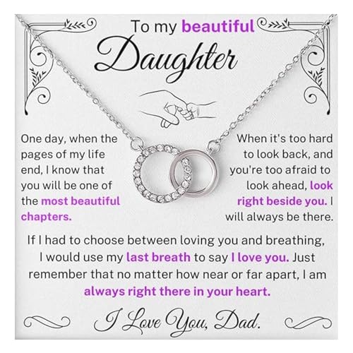 I Would Use My Last Breath to Say I Love You Necklace for Daughter from Dad – Meaningful Gift for Mother's Day, Birthday, Graduation, or Special Occasions