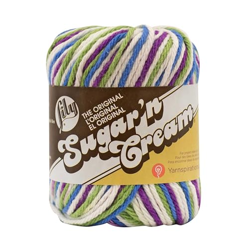 Image of Lily Sugar 'N Cream The Original Ombre Yarn, 2oz, Gauge 4 Medium, 100% Cotton, Fruit Punch - Machine Wash & Dry