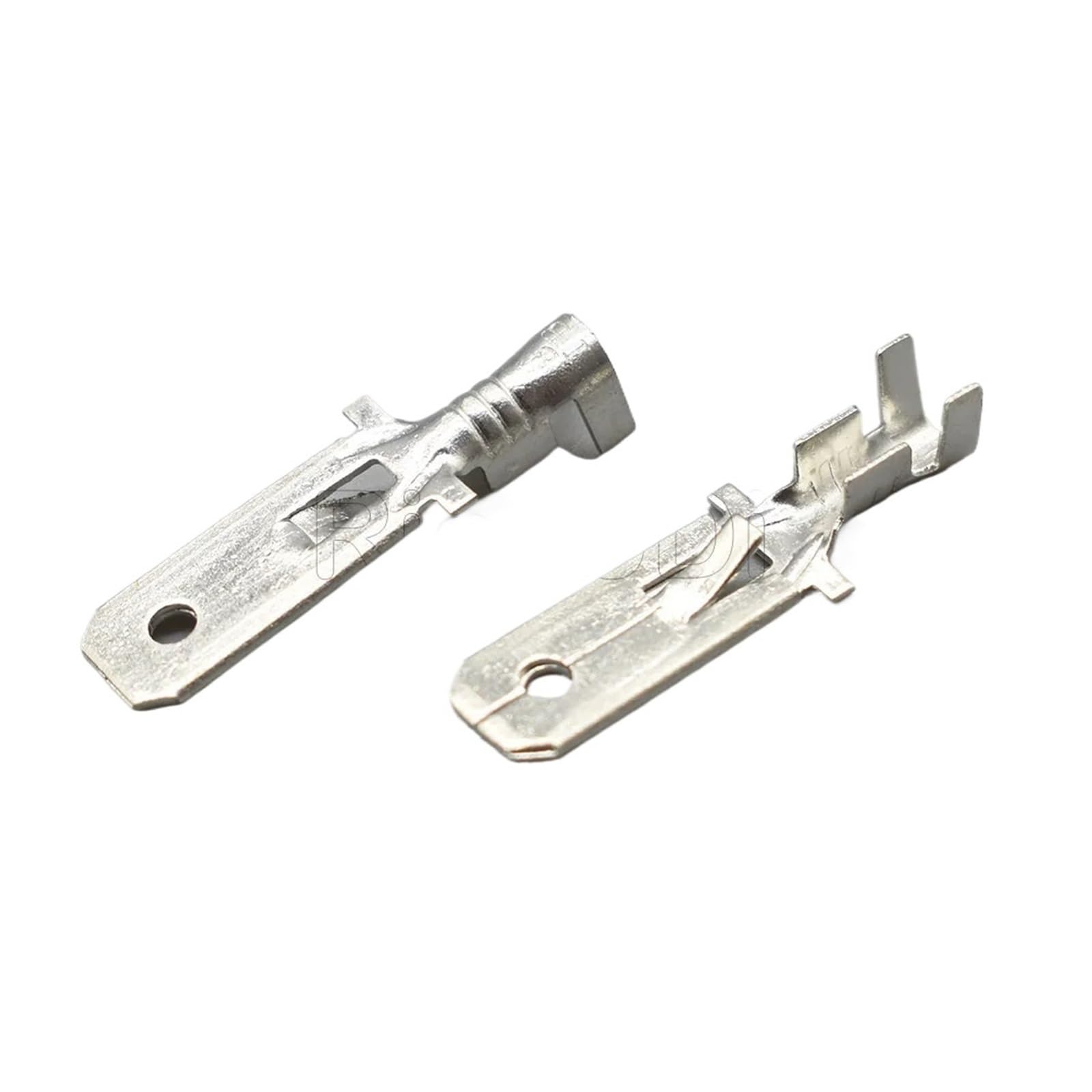 100 Pcs Tinned 6.3mm Automotive Crimp Terminal Male Female Spade(Tinned)