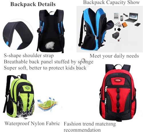 Travel Backpack Anti Theft Rucksack Nylon Waterproof Sports Backpack Mountaineering Backpack Ergonomic Backpack Hiking (Blue,18.×13×8inch)3