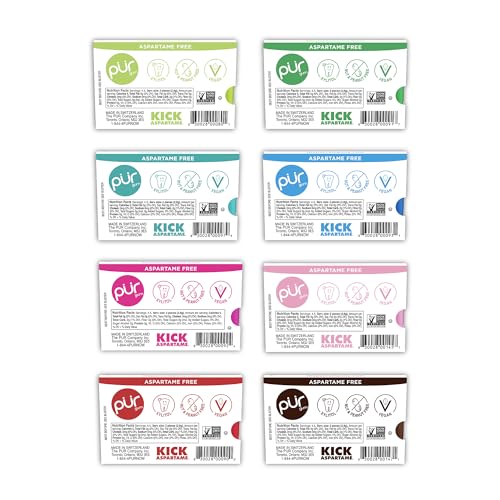 Image of PUR Gum, Variety Pack, Xylitol Gum, No Artificial Flavor, 72 Count (8x9)