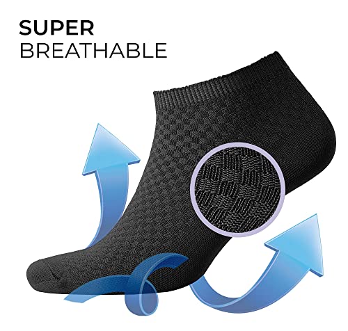 NUDUS Bamboe enkels, voor heren, kwart, 5 paar, geschenkdoos, premium kwaliteit - Afbeelding 4