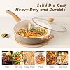 SENSARTE Ceramic Nonstick Frying Pan Skillet with Lid, 13.3 Inch Large Deep Frying Pan, 6 QT Saute Pan, Induction Pan, Healthy Non Toxic Cooking Pan with Helper Handle, PFOA PFAS PTFE Free #4