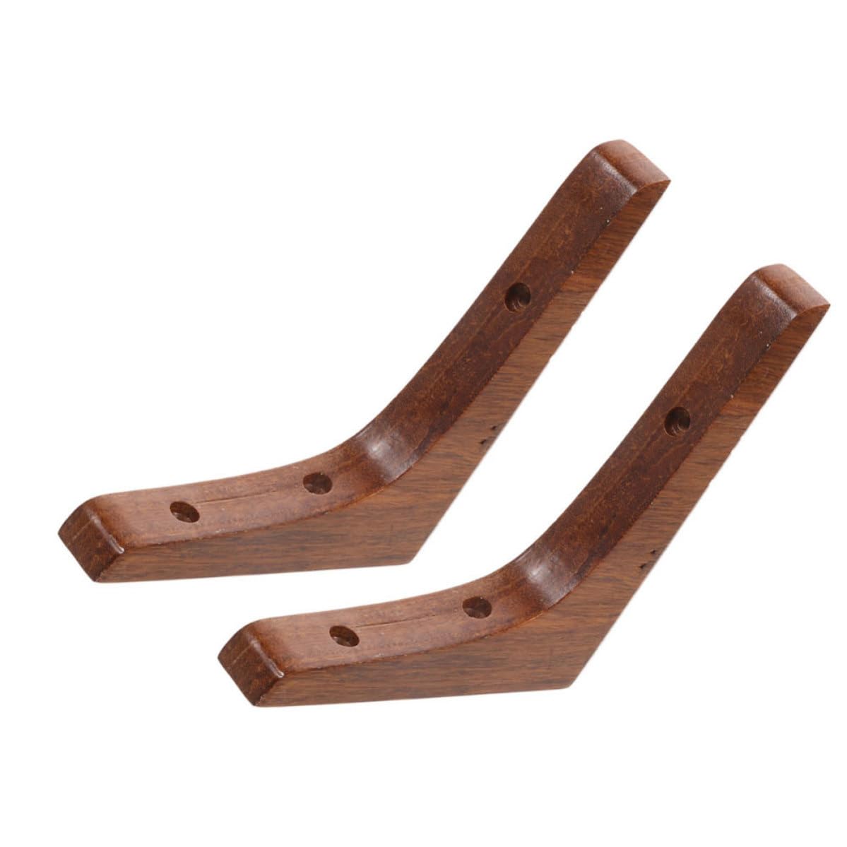 CRAFTHROU Soportes para Estantes de Madera en L Superficie Lisa y Diseño Decorativo 2 Piezas Soporte Resistente para Estanterías Flotantes Ideales para Sala y Cocina