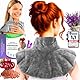 Heatbelle Empower® Körnerkissen, Kirschkern- & Leinsamkissen, Wärmekissen Nacken, Schulter für die Mikrowelle extra große Abdeckung (Grau)