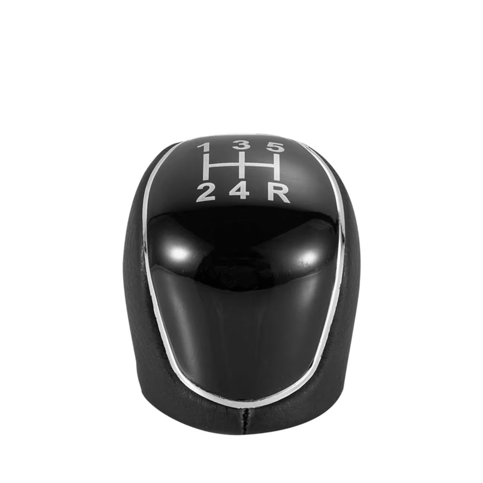Pbqenxb Black 5 Speed For For Mondeo 4 Mk4 For Focus S-Max C- Max For Kuga For Galaxy Leather Shifter Lever Headball 5/6 Speed Gear Shift Knob Car Shift Knobs(Black 5 Speed)