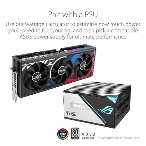 Image of ASUS ROG Strix GeForce RTX 4080 Super OC Edition Gaming Graphics Card (PCIe 4.0, 16GB GDDR6X, DLSS 3, HDMI 2.1a, DisplayPort 1.4a, Vapor Chamber, Massive Vented Backplate, Power Sensing, Aura Sync)