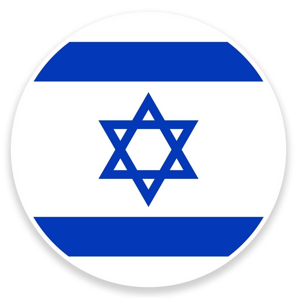 Destinationvinyl 2 X 25Cm/250Mm Israel Flag Window Cling Sticker Car Van Campervan Glass #9103