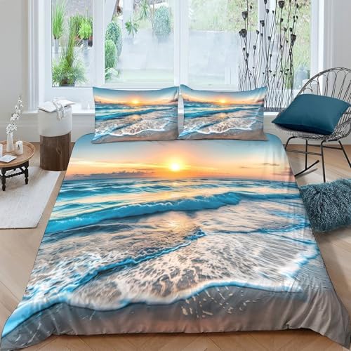 Housse de couette 135x200 fermeture éclair parure lit imprimé 3D - 4