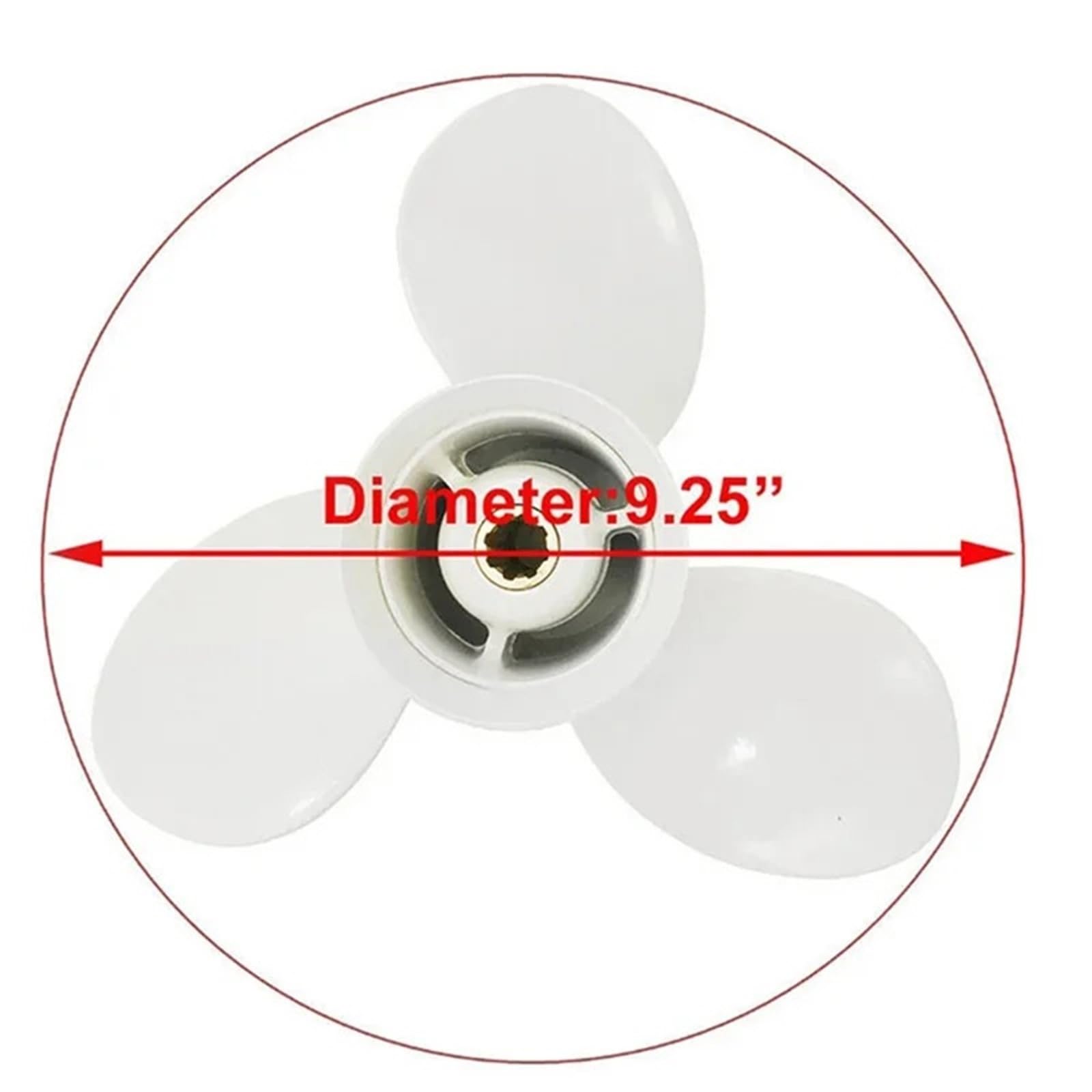 for Yamaha 9.9HP 15HP 9 1/4X10-J Sostituzione affidabile Premium Elica fuoribordo a 3 Pale 63V-45952-00-EL