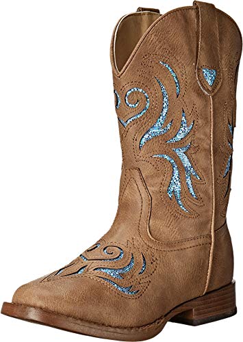 Image of ROPER Kids Girls Glitter Breeze Square Toe Casual Boots Mid Calf