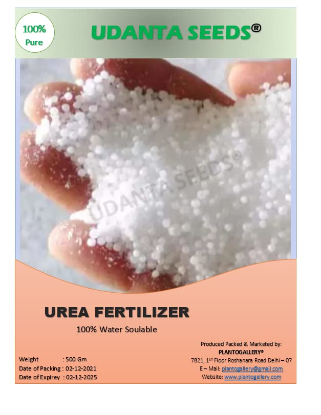 Udanta Seeds® Urea Nitrogen Fertilizer Best For Promoting Leaves And Growth - Pack Of 500 Gm (B09TF8WBZG) Amazon Price History, Amazon Price Tracker