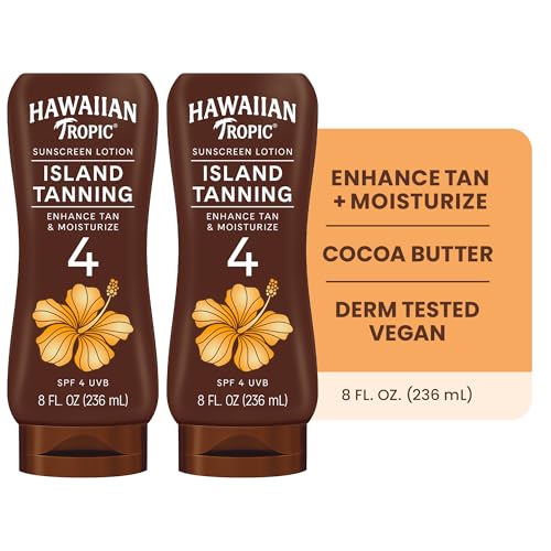 Image of Hawaiian Tropic Island Tanning Lotion, SPF 4, Twin Pack