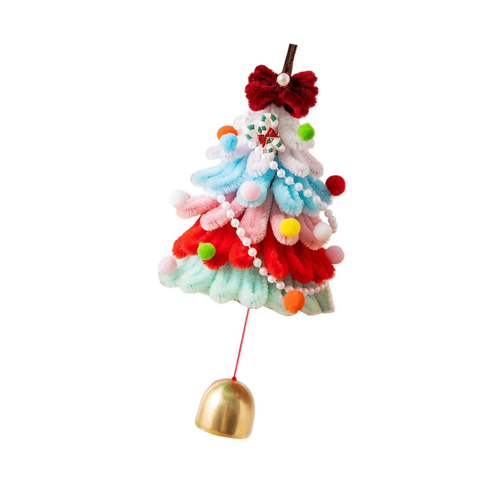 Kalttoy Stems Christmas Tree Ornament Craft Set Pipe Cleaners Craft Supplies for Car Interiors Holiday Decoration Twistable Christmas Ornament