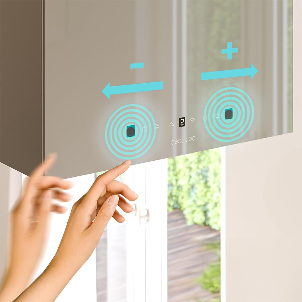 Cecotec Bolero Flux Cct 448000 Insel-Dunstabzugshaube 44 cm 800 m³/h 210 W A++ Grau