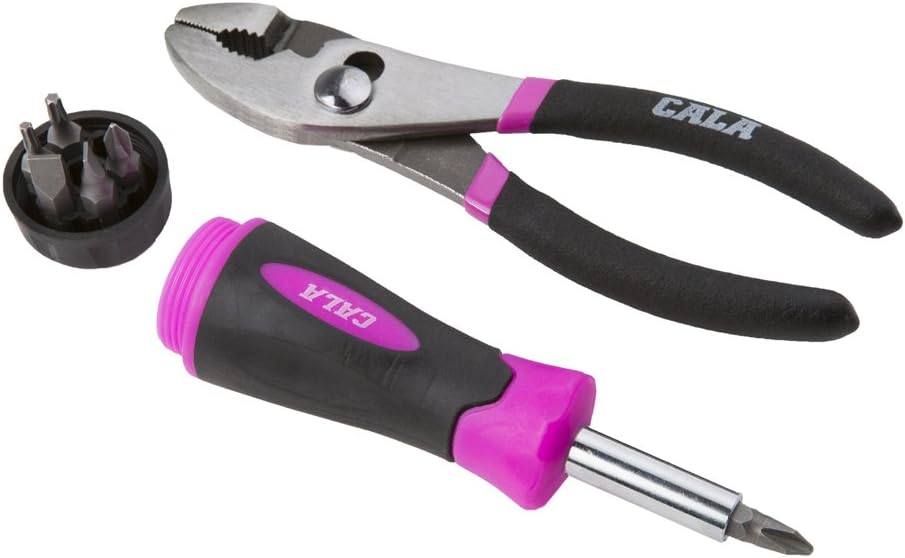 Cala Tools KDE8TS Tool Set, Pink, 8-Piece