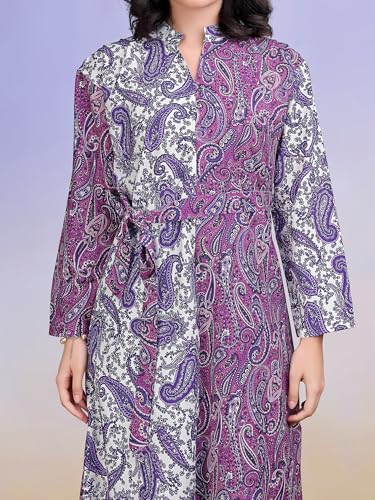 Image of PURVAJA Women's Mandarin Collar Cotton Blend Dress