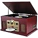 Sylvania SRCD838 5-in-1 Nostalgic Turntable with CD, Casette, Radio, Aux-in