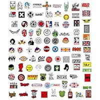 Sikweny 200 Stück Sticker Set Leicht und Tragbar Skateboard Sticker Einzigartiges Design Motorrad Aufkleber Wasserdicht und Sonnenbeständig für Laptop Scrapbook Wasserflasche Notizbuch Tagebuch