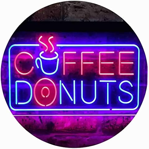 ADVPRO Coffee Donut Restaurant Dual Color LED Neon Sign Red & Blue 24 x 16 Inches st6s64-i3898-rb Cover