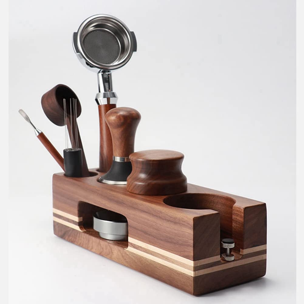 Kaffee-Tamper-Halter HolzfüLlung StüTzbasis Espresso-Tamper-Matte StationsstäNder für -KaffeezubehöR 58 Mm