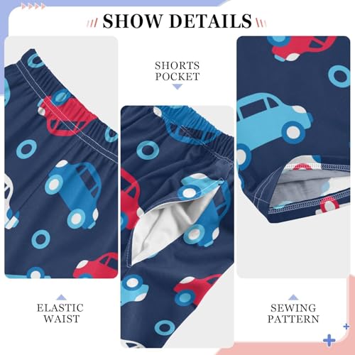 ZZXXB Cartoon Transportation Boys Long Pants Soft Trousers Elastic Waist Kids Lounge Bottoms with Pockets S-XL4