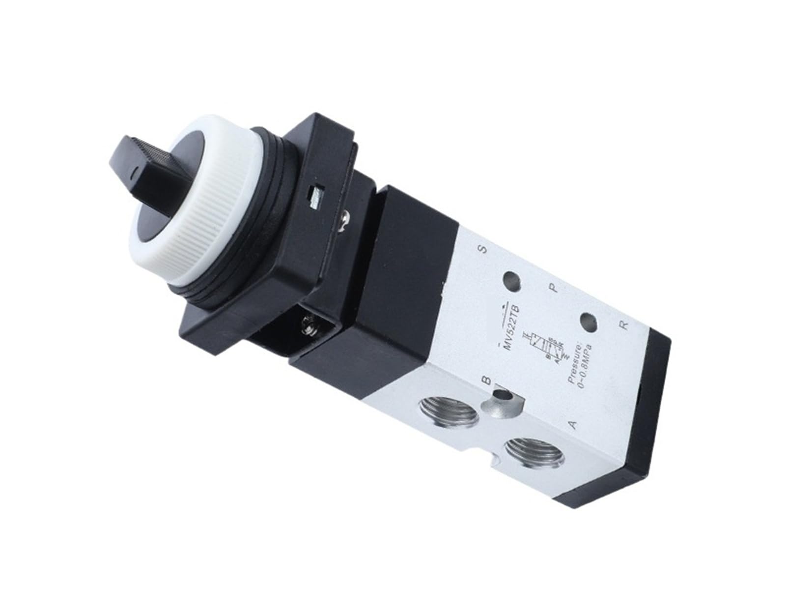 HHB18I MV322 MV522R/PB/EB/TB Pneumatic Mechanical Valve 2 Position 5 Way Manual Valve Air Switch Control Valve Push Button Momentary(MV522EB)