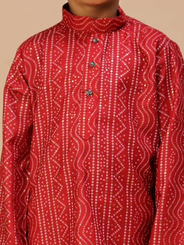 Image of Pro-Ethic Style Developer Kids Boys Kurta Pyjama Set, Festive, Ethnic Wear Set, Cotton, Striped Print (S-295)