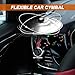 WVYNUYQP Car Crash Cymbal, Metal Car Symbol Drum for Air Vent, Funny Musical Gadget for Drivers & Music Lovers, Making Your Driving More Fun, Mini Car Percussion Instrument for Traffic Jam (Sliver)