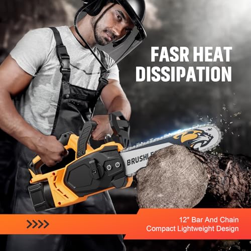 12-Inch Electric Chainsaw with 2 Batteries