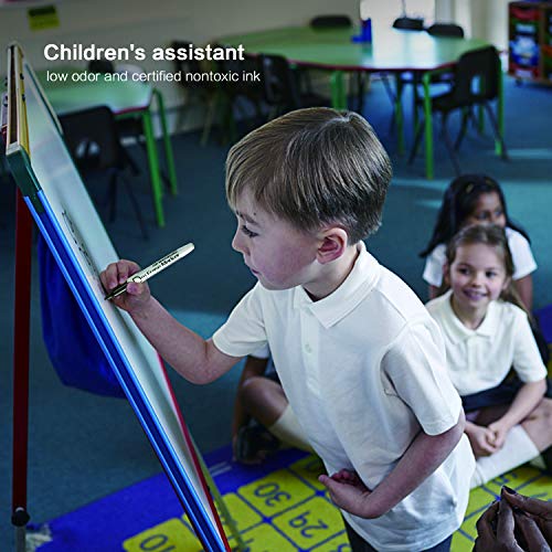 Volcanics Black Dry Erase Markers Low Odor Fine Whiteboard Markers Thin Box Of 12 #TOP5