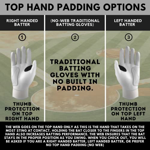 Jax Batting Gloves Model One - Baseball & Softball Batting Gloves - Pro Grip Web Technology For Proper Top-Hand Grip - Adult Baseball Batting Gloves - Left Hand Swinger, Graphite Grey, X-Large #TOP3