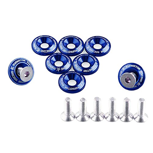 Preisvergleich Produktbild Homyl 8 STK. Universal Unterlegscheibe Fenderwasher mit 8X Kotflügelschrauben - Blau