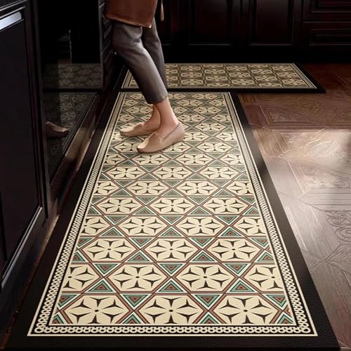 Image of Yagzon Kitchen Mats, Waterproof Memory Foam Kitchen Rugs, Standing Desk Mat Floor Mats, Comfort Runner Rug Carpets for Kitchen Floor, Sink