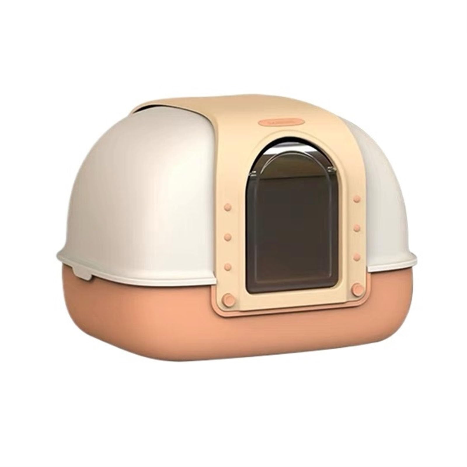 SDGBCXD cat litter tray, Cat Litter Tray, Covered Box for Indoor Cats, Anti-Splashing Large Enclosed Easy Clean(Orange One Size,Orange)