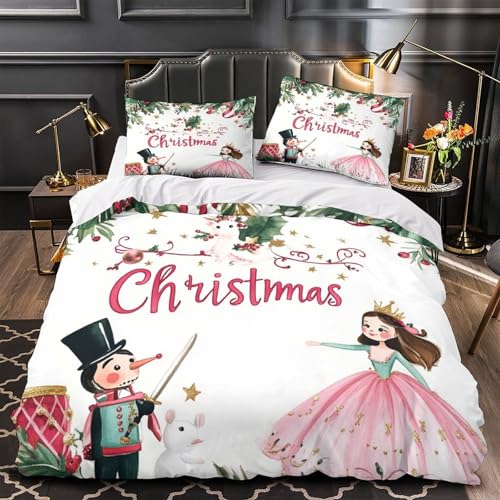 Parure de lit Noël 135x200 housse de couette imprimée 3D - 2
