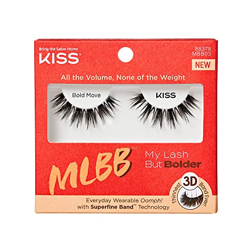 Image of KISS My Lash But Bolder, False Eyelashes, 'Bold Move', 12mm, Includes 1 Pair, Easy to Apply, Reusable Lash Clusters