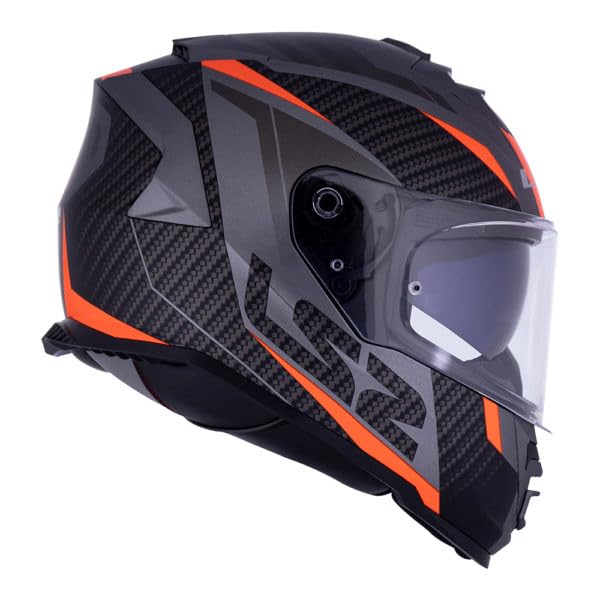 Image of LS2 Helmets - FF800 Storm - Racer - Matt Titanium Fluo Orange - Dual Visor Full Face Helmet (Medim 570MM)
