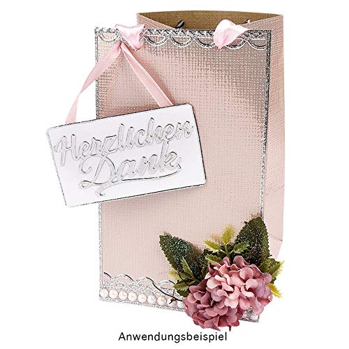 Fustella Ideen Mit Herz: Albero Di Natale Pieghevole 16,4x10,9 Cm | Acciaio Di Qualità Per Biglietti, Decorazioni E Scrapbooking