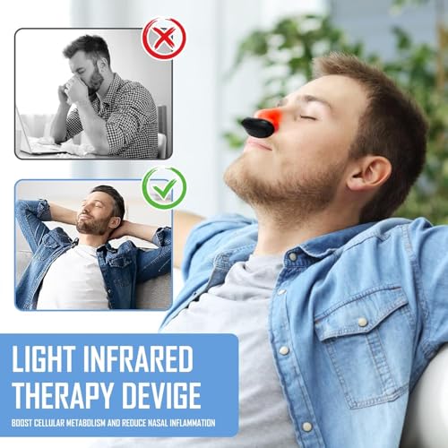 Byffoer Red Light Nasal Therapy Device, Red Light Lamp Therapy Nasal Calming Device, Red Light Therapy, Nose Infrared, Rhinitis Therapy Device, Nose Rhinitis Therapy Device - Image 6