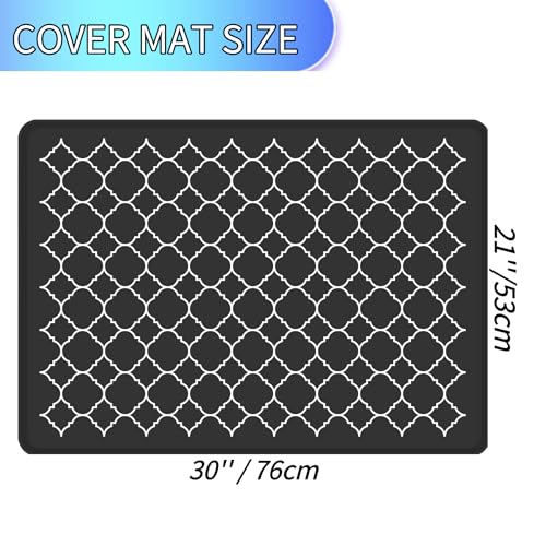 Image of Stove Top Covers for Electric Stove, 30x21inch Glasstop Protector | Silicone Stovetop Cover Cover, Non-slip Flat Oven Dish Drying Mats for Kitchen Counter, Cooktop Guard Mat for Kitchen RV